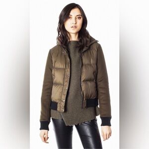 Generation Love Max bomber puffer  jacket Removable hood green small